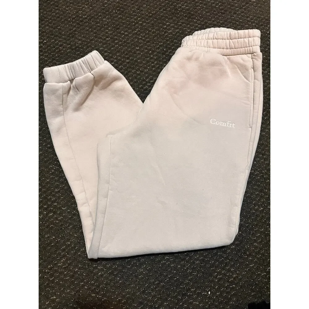 ‘Comfrt Brand’ Signature Sweatpants Joggers ‘Bone’ Color Size Large